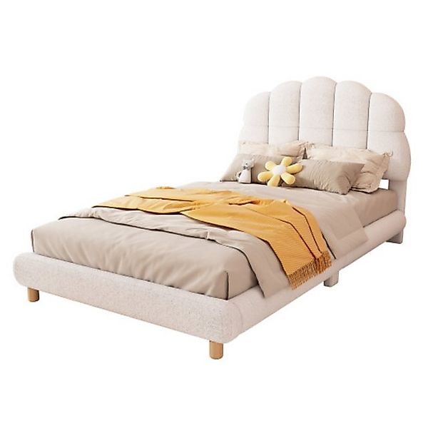 TavilaEcon Polsterbett Flachbett mit niedlichem Kopfteil, 90*200cm günstig online kaufen