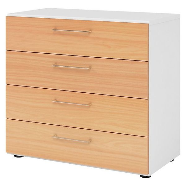 bümö Aktenschrank smart Schubladen Schrank - 4 Schübe Dekor: Weiß/Buche günstig online kaufen
