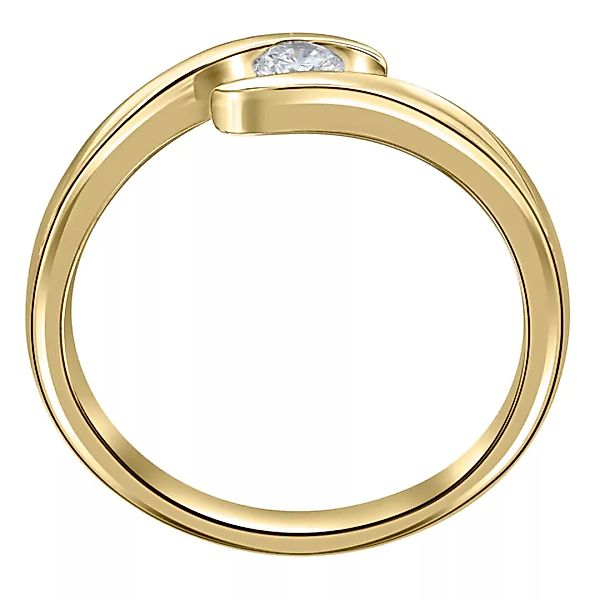 ONE ELEMENT Diamantring "0,10 ct Diamant Brillant Spannfassung Ring aus 585 günstig online kaufen