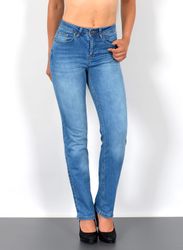 ESRA Straight-Jeans Stretch-Jeans Damen High Waist günstig online kaufen