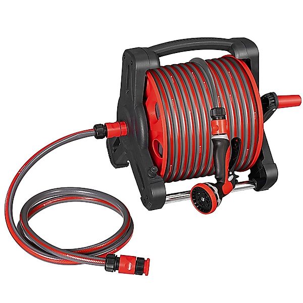 Juskys Schlauchtrommel Basic mit 30m Wasserschlauch und Multifunktionshandb günstig online kaufen