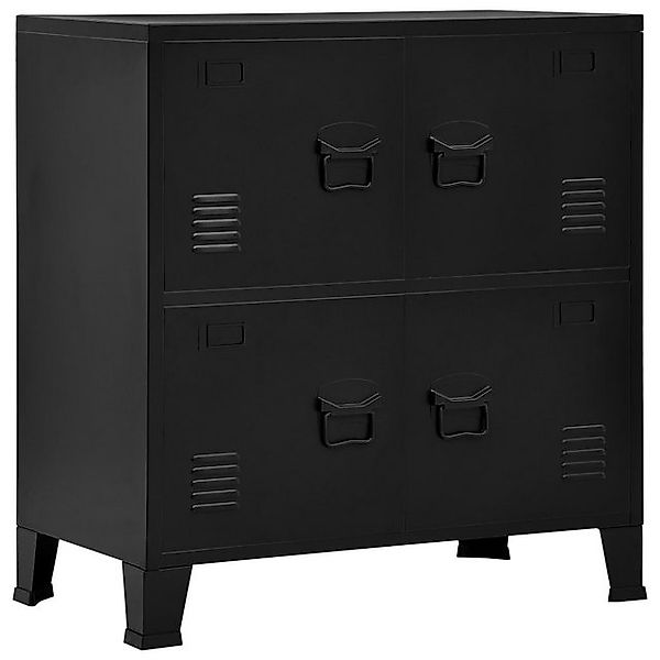 DOTMALL Spind Lagerschrank Industrial Schwarz 75x40x80 cm Stahl günstig online kaufen