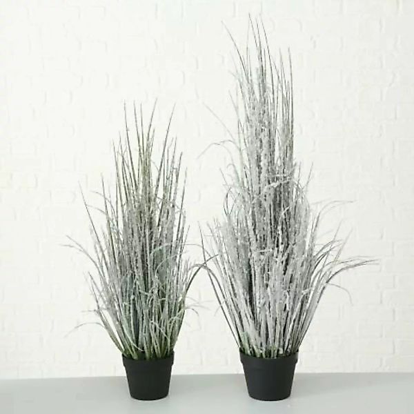 Boltze Kunstpflanzen & -blumen Gras im Topf 88 cm (1 Stück) (weiss) günstig online kaufen