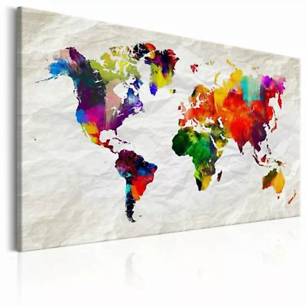 artgeist Wandbild World Map: Rainbow Madness mehrfarbig Gr. 60 x 40 günstig online kaufen