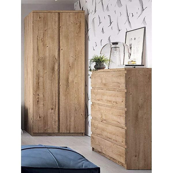 Schlafzimmer Schrank Set, Kleiderschrank mit Kommode, FORTALEZA-129 in Eich günstig online kaufen