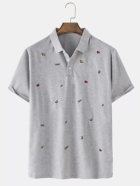 Herren 100% Baumwolle bestickt solide atmungsaktive leichte Golf Shirts in günstig online kaufen