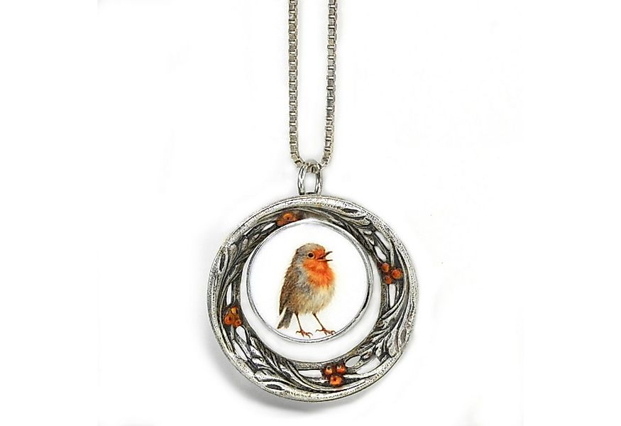 Villa Sorgenfrei Schmuckmanufaktur Kette mit Anhänger Rotkehlchen Kette Ste günstig online kaufen