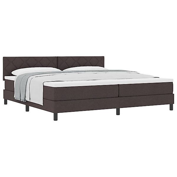 vidaXL Bett Boxspringbett mit Matratze Dunkelbraun 200x200 cm Stoff (1-tlg) günstig online kaufen