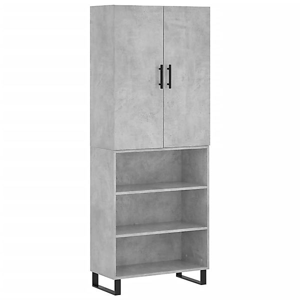 vidaXL Highboard Betongrau 69,5x34x180 cm Holzwerkstoff 3196095 günstig online kaufen