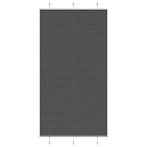vidaXL Plissee Schwarz 110x200 cm Stoffbreite 109,4 cm Polyester 4015162 günstig online kaufen