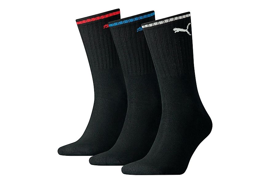 PUMA Sportsocken PUMA UNISEX STRIPED CREW SOCK (3-Paar) Komfort-Bund, Frott günstig online kaufen