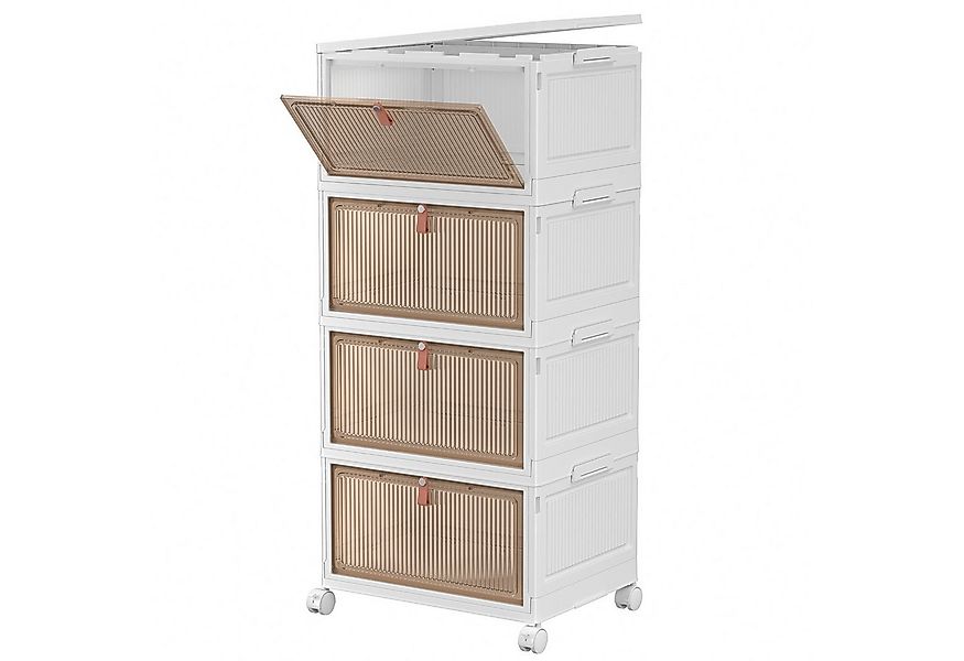 POPOLIC Aufbewahrungsbox 3/4 Etagen Faltbare Aufbewahrungsbox mit Deckel & günstig online kaufen