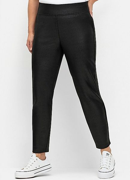 Sheego Jerseyhose Leggings . aus leicht glänzendem Lederimitat günstig online kaufen