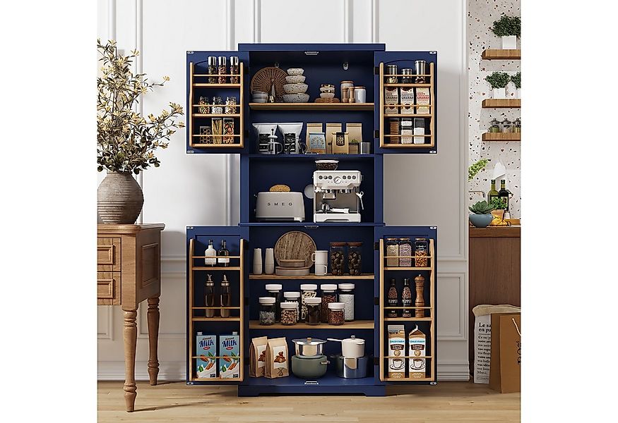 HOLTICO Hochschrank Küchenschrank mit Arbeitsplatte, Buffetschrank, Esszimm günstig online kaufen