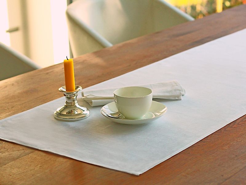 Kracht Tischläufer Halbleinen-Tischläufer weiß 50x160 (1-tlg), günstig online kaufen