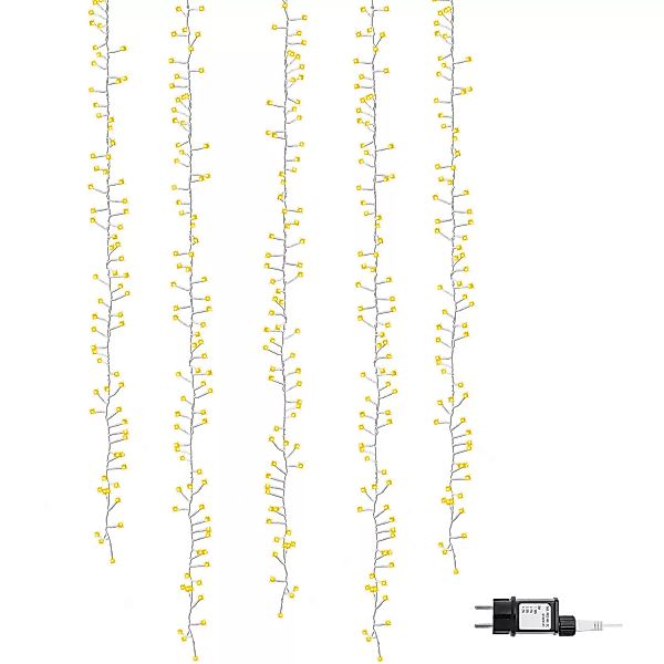Amare LED-Clusterlichterkette Lichtervorhang Weiß günstig online kaufen