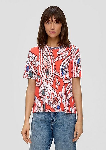 s.Oliver T-Shirt mit Plisseefalten günstig online kaufen