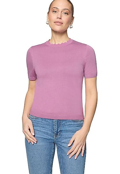 Zero Kurzarmshirt Damen mit Wellensaum (1-tlg) Material günstig online kaufen