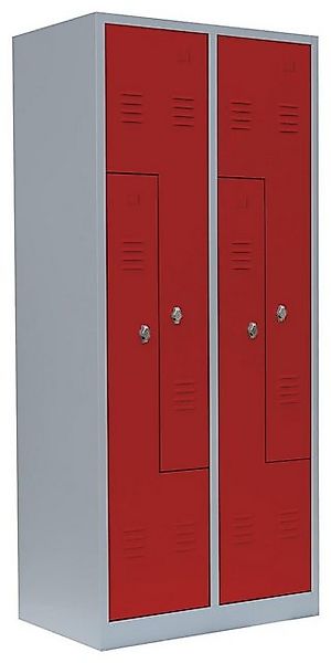 Steelboxx Spind 4er Z-Spind Umkleideschrank Stahl Kleiderspind 180x80x50cm günstig online kaufen