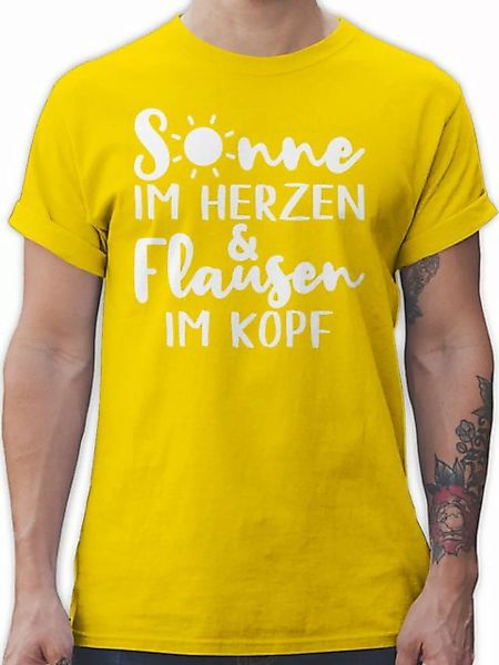 Shirtracer T-Shirt Sonne im Herzen und Flausen im Kopf Sprüche Statement mi günstig online kaufen