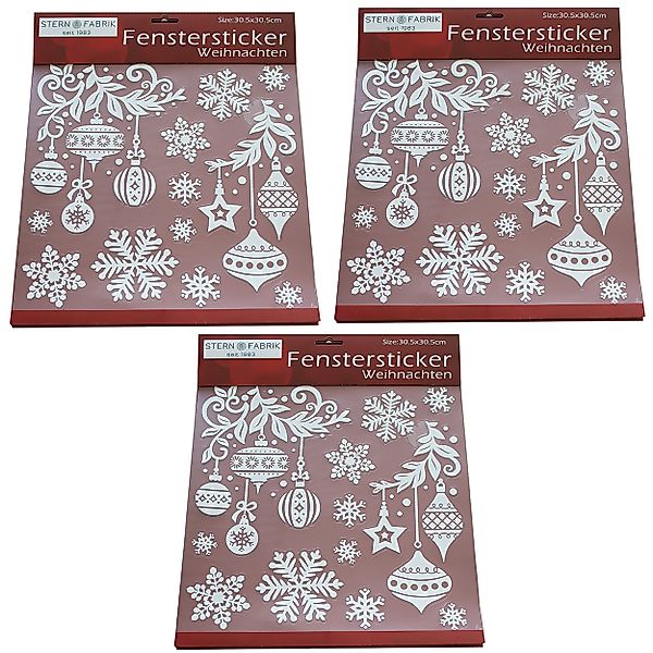 Annastore Fensterbild Fenstersticker Weihnachten weiß - günstig online kaufen