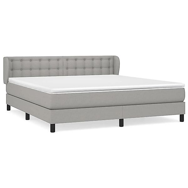 vidaXL Boxspringbett mit Matratze Hellgrau 180x200 cm Stoff1399669 günstig online kaufen