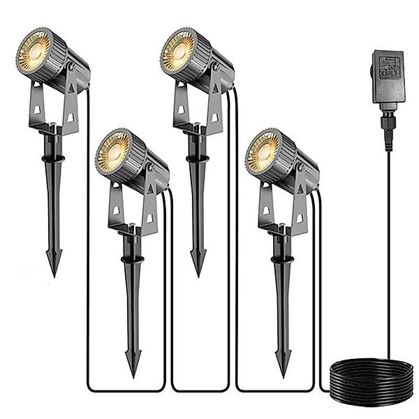 QUBEBU Gartenstrahler LED Gartenstrahler mit Erdspieß günstig online kaufen