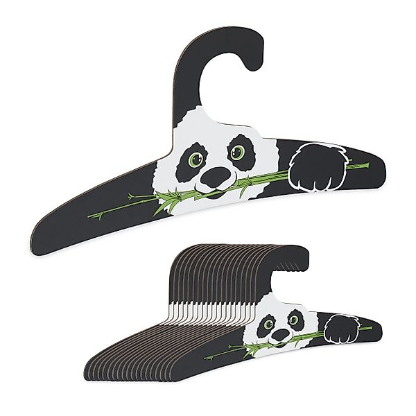 relaxdays Kleiderbügel 20er Set Kinderkleiderbügel Panda günstig online kaufen