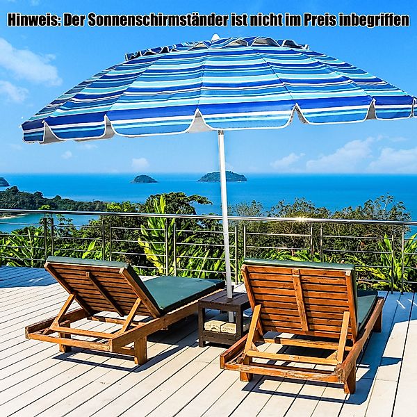 COSTWAY Sonnenschirm, LxB: 250,00x250,00 cm, Strandschirm günstig online kaufen