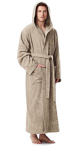 Arus Herrenbademantel Pacific, mit Kapuze, 100% Baumwolle, extra lang, für günstig online kaufen