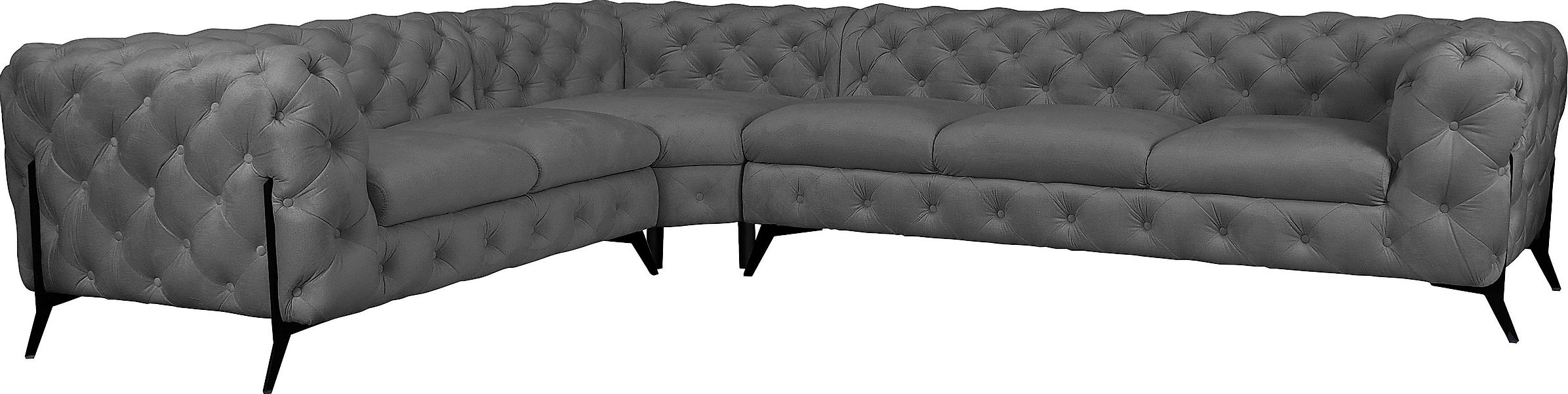 Leonique Chesterfield-Sofa Amaury L-Form, großes Ecksofa, günstig online kaufen