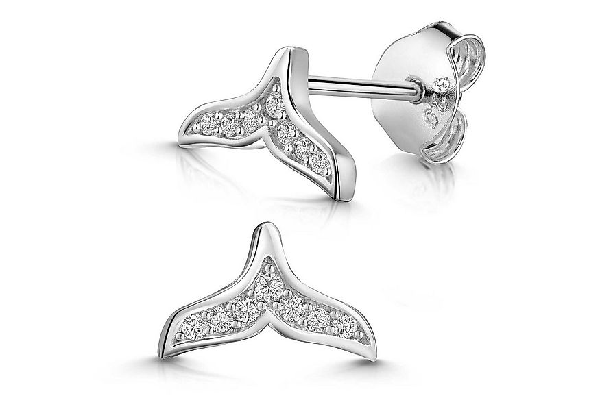 Materia Paar Ohrstecker Ohrringe Wal mit wei0en Zirkonia SO-287 günstig online kaufen