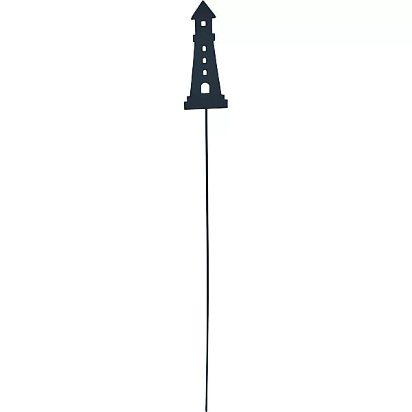 Metallstecker Leuchtturm 82 cm Dunkelblau günstig online kaufen