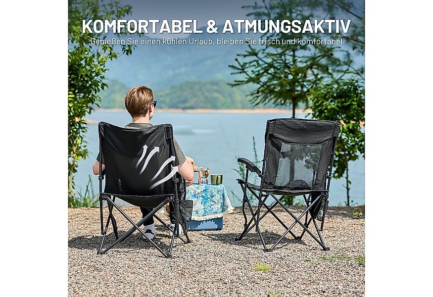 TIMBER RIDGE Campingstuhl Leichter Klappstuhl mit 150 kg Belastbarkeit (1 S günstig online kaufen
