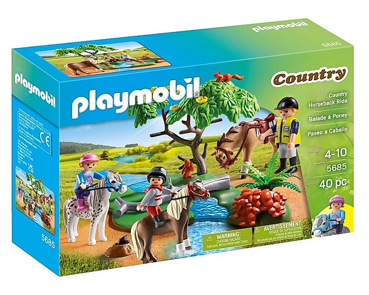Playmobil® Spielwelt Country 5685 Horseback Ausritt mit Pferden, Pferd Reit günstig online kaufen