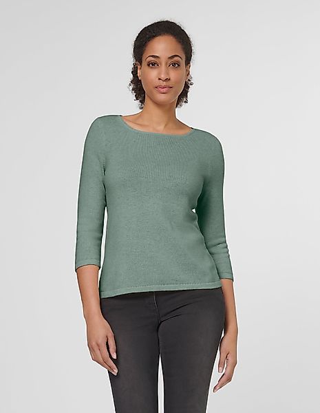 MADELEINE Strickpullover Schlichter Feinstrickpullover mit U-Boot-Ausschnit günstig online kaufen