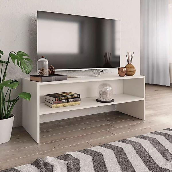 Tv-schrank Weiß 100 X 40 X 40 Cm Spanplatte günstig online kaufen