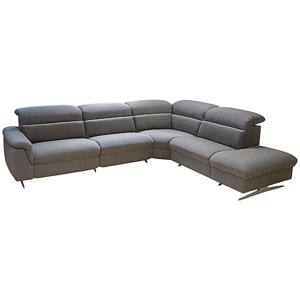 himolla Ecksofa Ecksofa MS 1019 Stoff 24 Q2 Rustica Brikett Grau Metallkufe günstig online kaufen