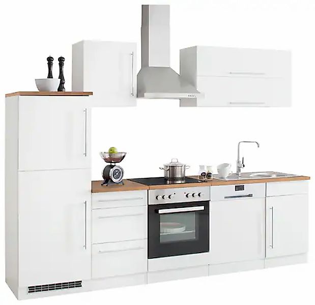 KOCHSTATION Küchenzeile »KS-Samos« Breite 280 cm, wahlweise mit E-Geräten, günstig online kaufen