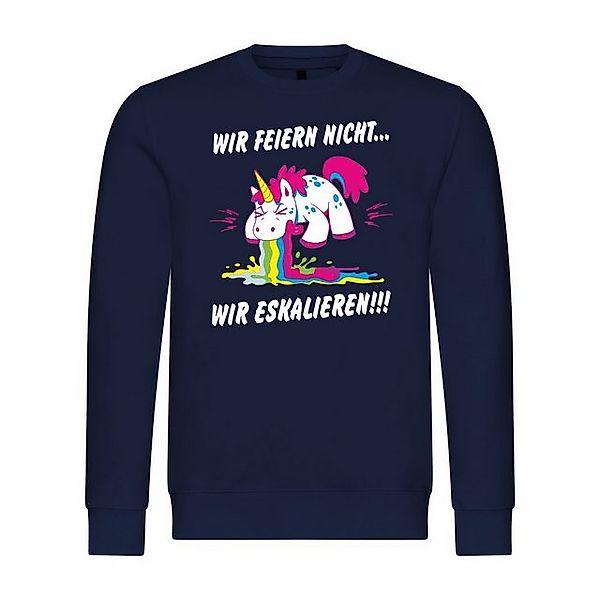 deinshirt Rundhalspullover Herren Sweatshirt Wir feiern nicht WIR ESKALIERE günstig online kaufen