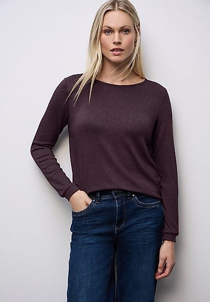 STREET ONE Langarmshirt mit Glitzerdetails günstig online kaufen