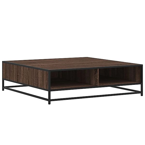 vidaXL Couchtisch Braun Eichen-Optik 100x100x30cm Holzwerkstoff Metall 8487 günstig online kaufen