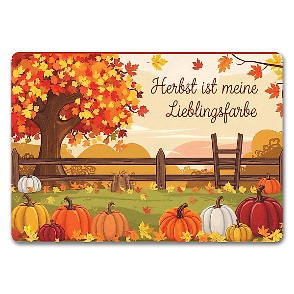 speecheese Fußmatte Herbstliche Landschaft mit Kürbissen günstig online kaufen