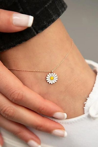 Einzelstück Fußkette mit Anhänger Fußkette Fußkettchen mit Anhänger 925 Ste günstig online kaufen