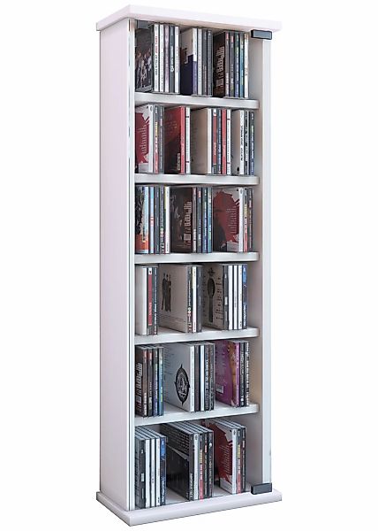 VCM Media-Regal "Holz CD DVD Stand Regal Schrank Vetro Glastür" 1 Stk. tlg. günstig online kaufen