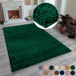 my home Hochflor-Teppich "Shaggy 30" rechteckig 30 mm Höhe Teppich, Uni Far günstig online kaufen