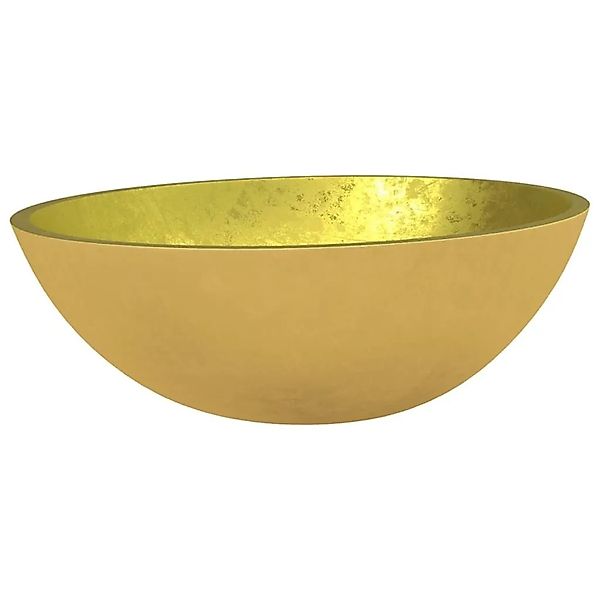 vidaXL Waschbecken Glas 50x37x14 cm Gold 345261 günstig online kaufen