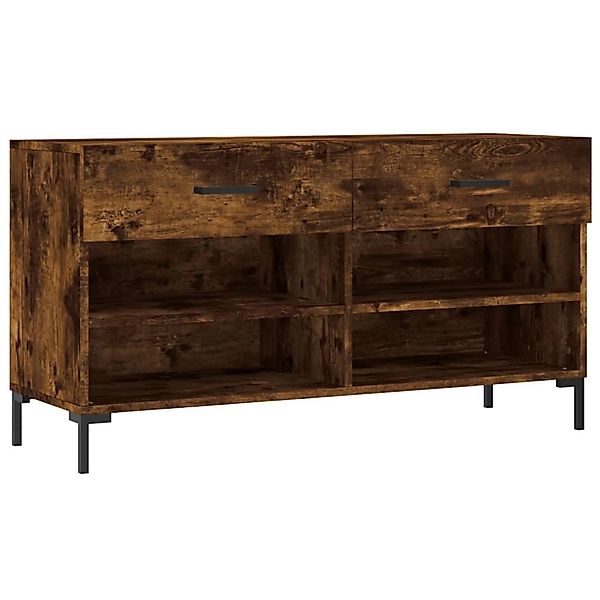 vidaXL Schuhbank Räuchereiche 102x35x55 cm Holzwerkstoff 829745 günstig online kaufen