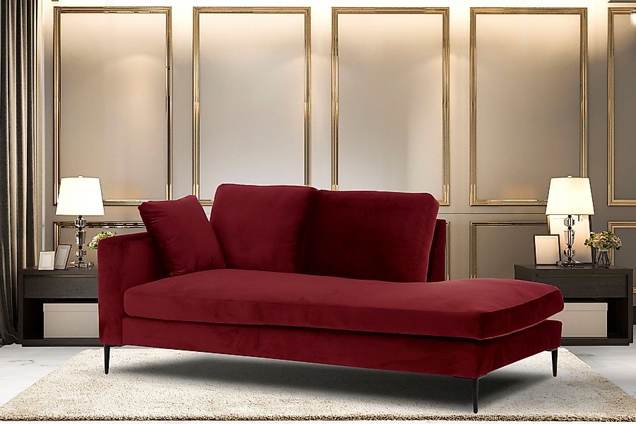 Home affaire Recamiere "Cozy Chaiselongue, Maße B/T/H: 195/97/80 cm" mit lo günstig online kaufen