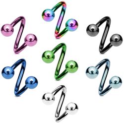 viva-adorno Piercing-Set Lippenpiercing Spirale Twist Labret günstig online kaufen